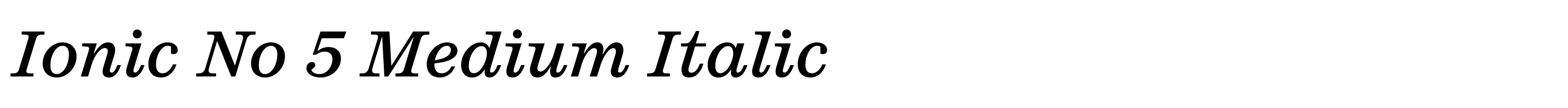 Ionic No 5 Medium Italic